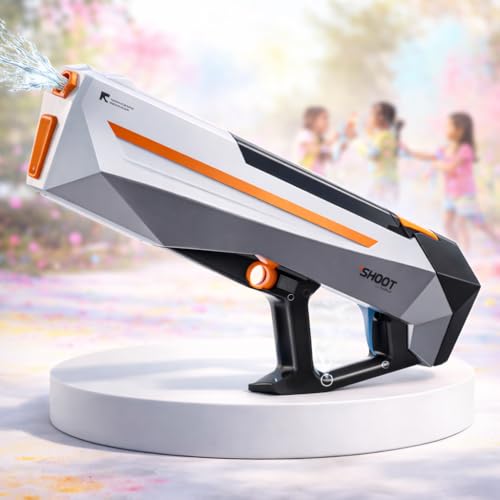 Image of Storio Rechargeable Electric Automatic Big Powerful Holi Pichkari Water Gun Toy for Kids with Luminous Light | 800ML Inbuilt Storage | Upto 30Ft Range |High Pressure Mechanism