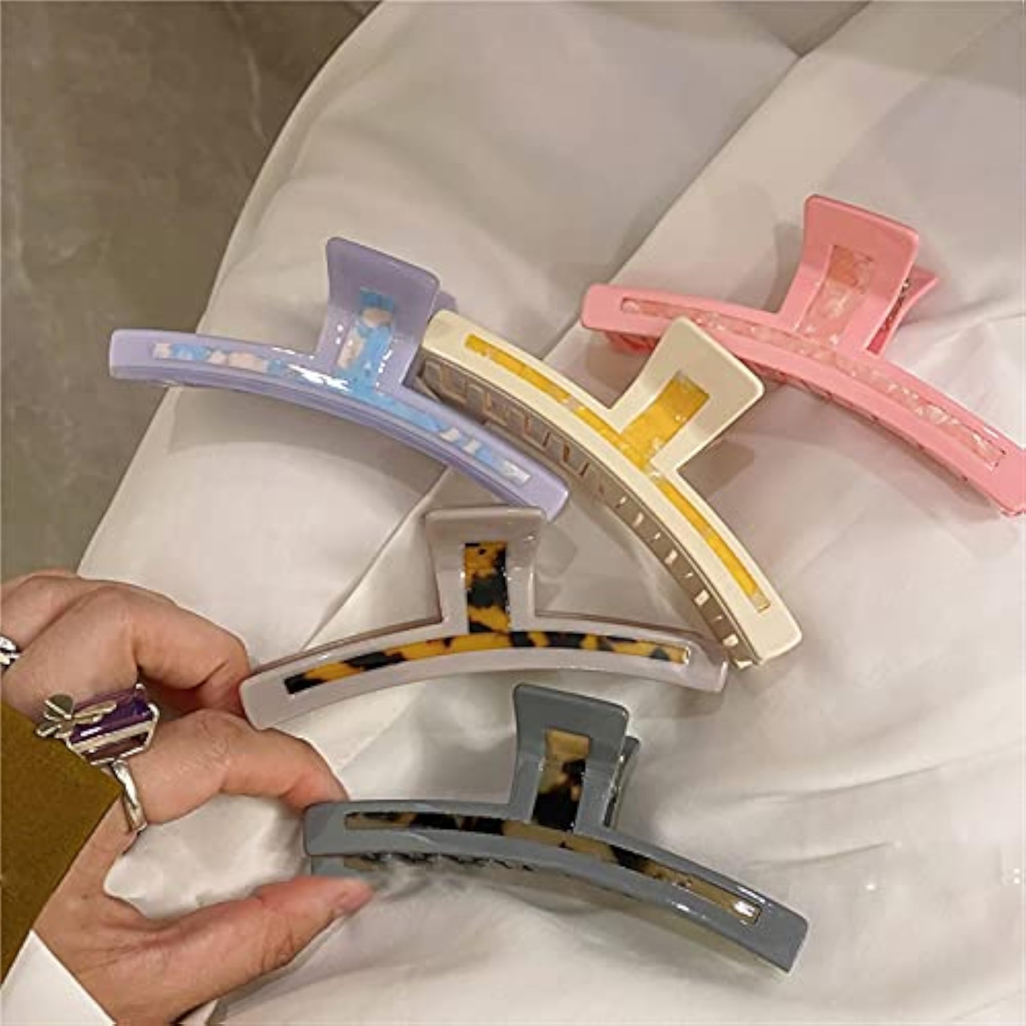 Large Acetate Hair Claw Clip for Strong Hold