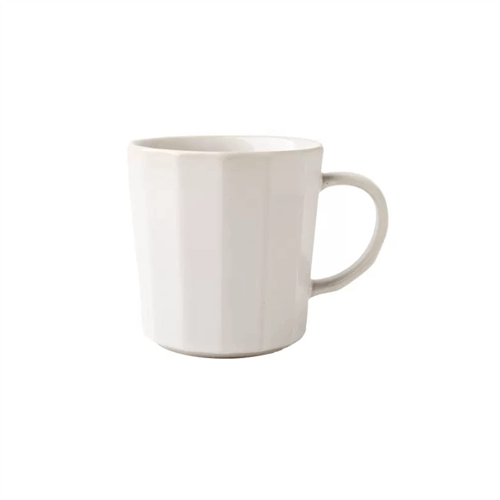 Taza de café de gran capacidad de 425ml en cerámica blanca estilo retro