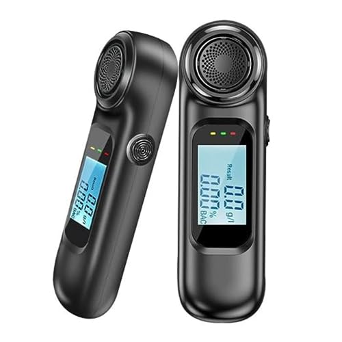 Image of Alcohol Tester Breath Analyzer Professional Alcohol Testing Machine with LCD Digital Display, USB Rechargeable Portable Alcohol Detector Breathalyzer High Precision Audible Alert (Model S-21)