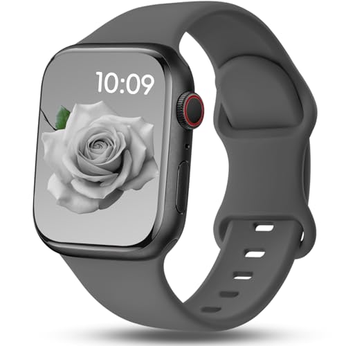 Image of Apple Watch Band for iWatch Series 11 10 9 8 7 6 5 4 3 SE Ultra | Sport Silicone Band Compatible with Apple Watch Bands 40mm 38mm 41mm 42mm 44mm 45mm 46mm 49mm Women Men, Waterproof Strap