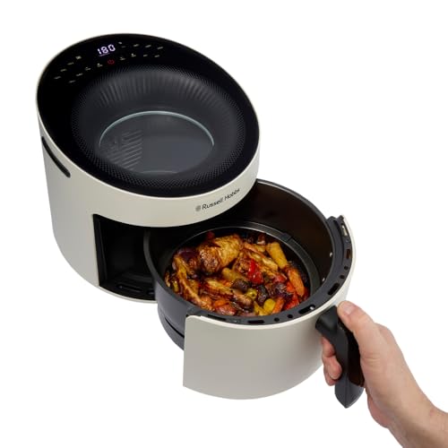 Miniatura 7 de Russell Hobbs Freidora De Aire, 5 L, 10 Programas Preestablecidos, Con Ventana De Visualización, Freidora Sin Aceite, Freír, Gratinar, Asar, Hornear, Recalentar, Max 200 , Cesta Apta Para Lavavajillas