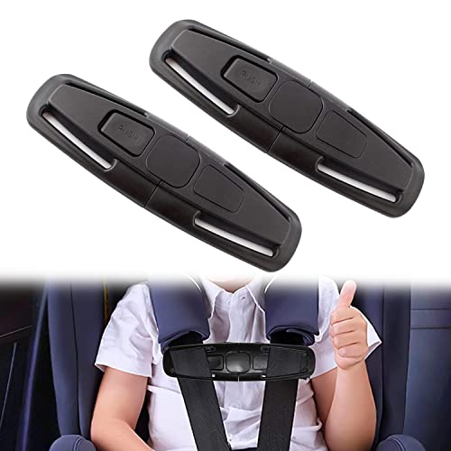 Lot De 2 Clips De Ceinture De Sécurité - Ajusteur Pour Voiture - Soulage La Pression Sur Le Cou - Adulte Et Enfant