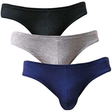 yuyangdpb Men's Supersoft Modal Briefs Low Rise Lightweight Underwear, 3 Pack, Medium Cover
