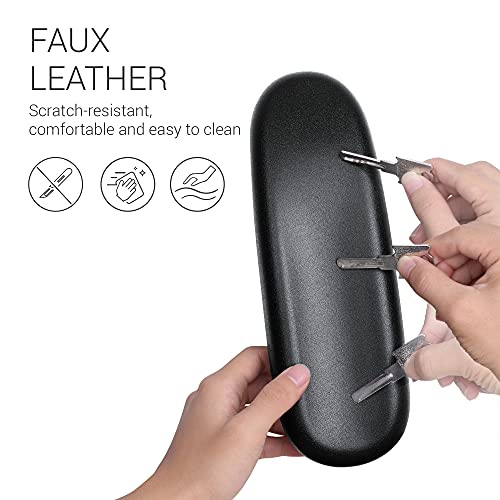 kwmobile 2x Ersatz Armlehnenpolster universal - Pads für Bürostuhl Armlehne - Auflage für Armlehne aus PU - Ersatzpolster in Schwarz