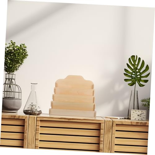 Expositor de tarjetas de felicitación de madera soporte de postales para comercio 6