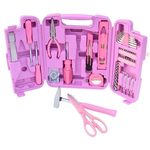96 Teiliges Werkzeugset Werkzeugkoffer in pink absolute Hingucker