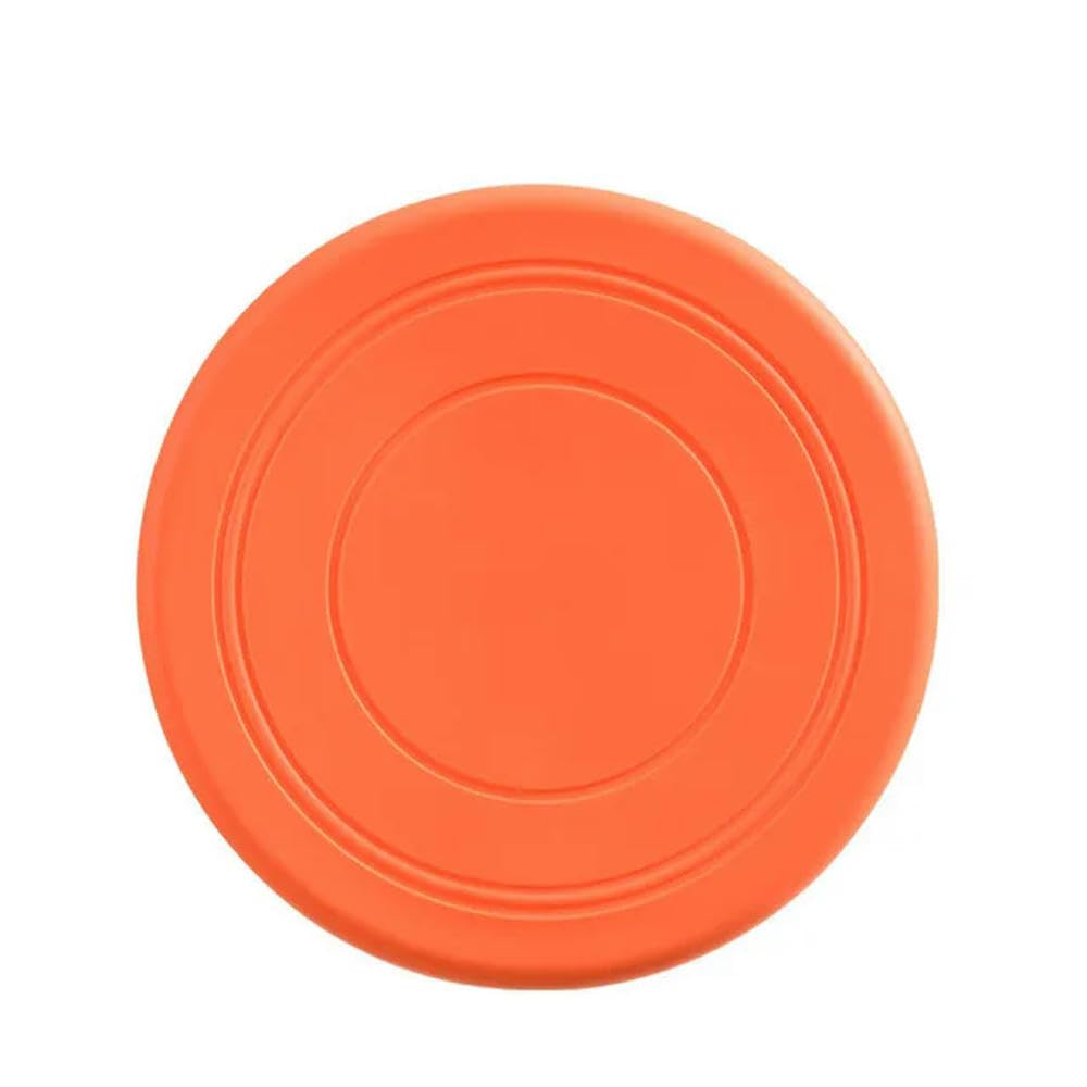 Giocattoli for cani in silicone a forma di disco volante, gioco for, dischi volanti resistenti, da masticare, interattivi, for l'addestramento dei cuccioli, 2 pezzi, rosso(Orange)