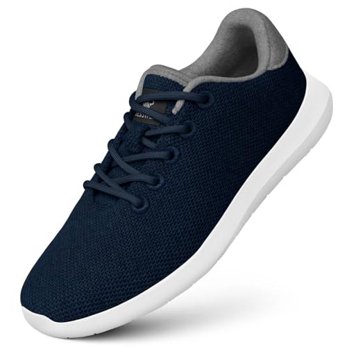 GIESSWEIN Merino Wool Knit Women - Atmungsaktive Sneaker aus Merino Wool 3D Stretch, Leichte Damen Freizeit Schuhe mit Wechsel-Fußbett