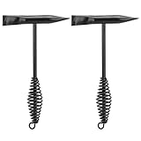 2pcs Stainless Steel Welding Chipping Hammer, Slag Removal Tool with Coil Spring Handle for Shock Absorption