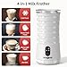 Milk Frother, Paris Rhône 4-in-1 Milk Steamer and Frother, Hot & Cold Foam Milk Warmer with Temperature Control, Auto Shut-Off Frothers for Coffee, Latte, Cappuccino, Macchiato