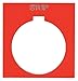 Legend Plate, Square, Stop, Red