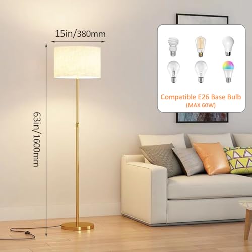 Lámpara de pie con protección para los ojos y luz de poste alto regulable 3
