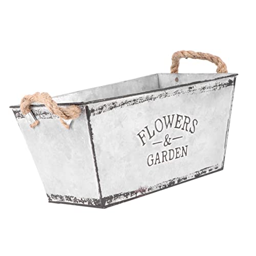 Toddmomy Eisen Blumeneimer Mit Griff Blumenhalter Aus Eisenblech...