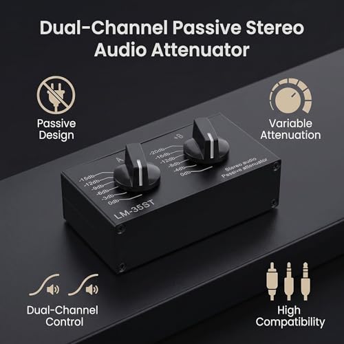 Atenuador de sonido pasivo de doble canal con control de senal regulable 4
