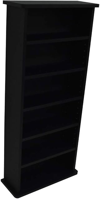 WATSONS CHAK - 222 CD or 104 DVD Blu-ray Media Storage Shelf Unit - Black