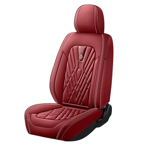 日産 セレナC27 C24 C25 C26〜現行に適用車シートカバー座布団 防水 全天候型汚れ防止 取付簡単 滑り止め 収納便利クッションプロテクター前後席背もたれ耐摩耗性通気ナッパレザー素材(赤)