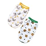 Abaodam 2 Stück Kleidung Für Haustiere Hunde Stoff Sommer Welpe Schützend Kühlung Geschirr Lustig Atmungsaktiv Westen Französisch Cool Abdeckung Mittel Uv Haustierhund Polyester