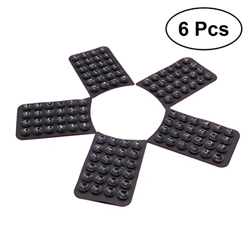 UKCOCO Mini Suction Cup Mat, 6 Pack of Universal Multipurpose Mobile Phone Holder