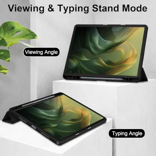 Image of ProElite Cover for Motorola Pad 60 Neo 11 inch 2025, Smart Flip Case Cover for Motorola Pad 60 Neo 11 inch 2025 with Pen Holder, Marble Pink [Transparent Back]