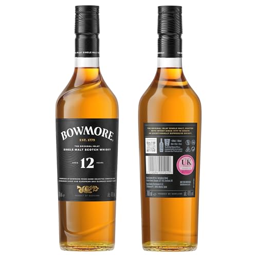 Bowmore 12 Years Old | Scotch | Islay | Single Malt Peated Whisky | Smoke, Lemon and Honey | Est. 1779 | 40 Percent ABV | 70 cl - 3