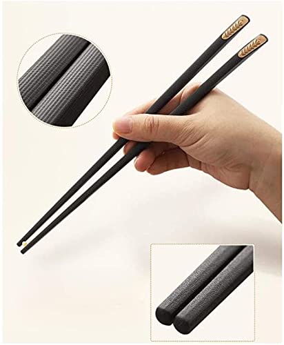 Ensemble de 10 Paires de Baguettes créatives en Alliage, Baguettes japonaises antidérapantes, adaptées aux familles, aux hôtels, à la Vaisselle Asiatique(Color:A)