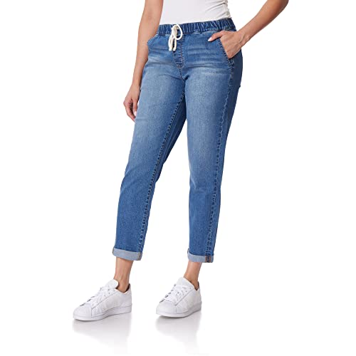 Wallflower Women's Tomboy Jogger Denim Mid-Rise Insta Stretch Juniors Jeans, Veronica, 3 #TOP19