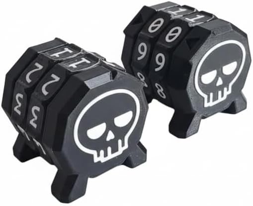 Dual Wheel Life Counter 2-Pack (0-99 Range) - Health Point Tracker Dial for Tabletop Games Like Magic: The Gathering (MTG), Dungeons & Dragons (D&D), and Other Board Games (Skeleton)