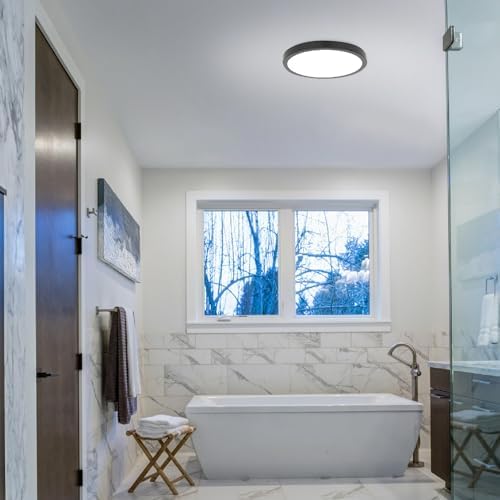 Homewerks 7105-09-MB Bathroom Fan with Light 90-CFM 1.5 Sones Round Ventilation Fan with Dimmable LED Light and Magnetic Trim Ring, Matte Black by Homewerks Worldwide - Image 9