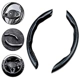 Capa Tampa De Volante Fina Fibra Carbono Design Premium Protetor Antiderrapante Universal