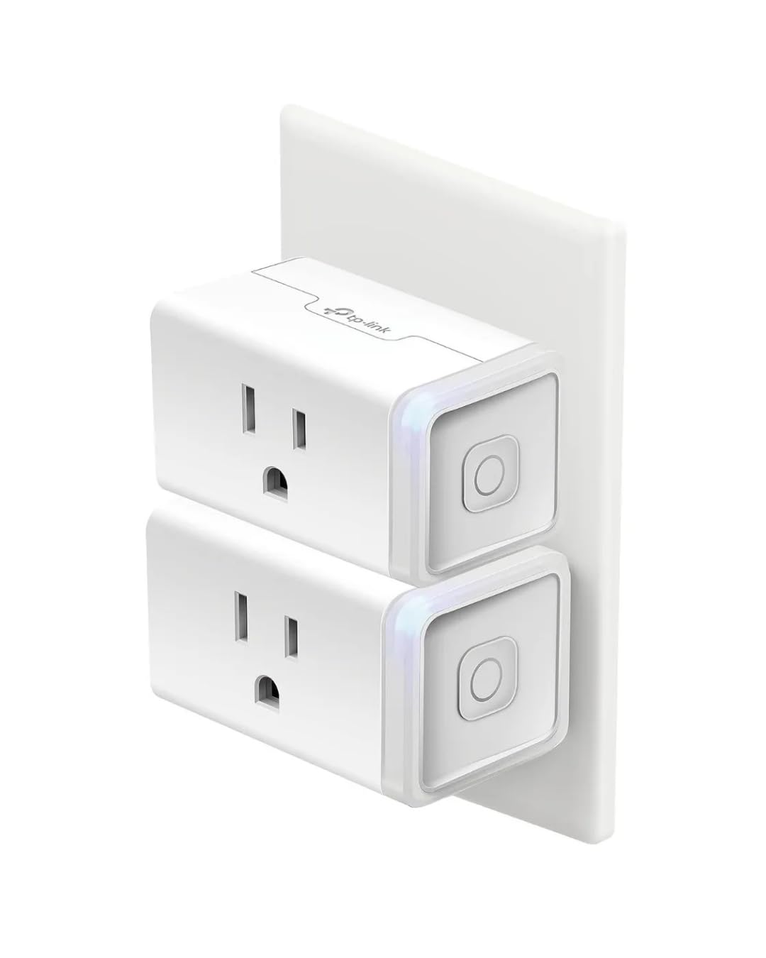 Smart Wi-Fi Outlet Plug 2-Pack Remote Voice Control Wireless Home Automation Compatible with Alexa Google Assistant Compact Smart