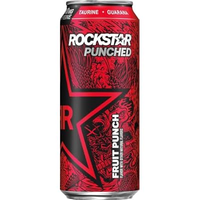 Rockstar Fruit Punch, 16 Fl Oz Can (Pack of 3)
