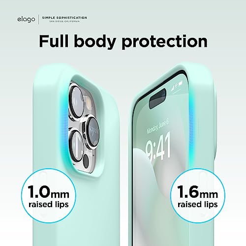 elago Compatible with iPhone 14 Series, Liquid Silicone Case, Full Body Protective Cover, Shockproof, Slim Phone Case, Anti-Scratch Soft Microfiber Lining - Image 7