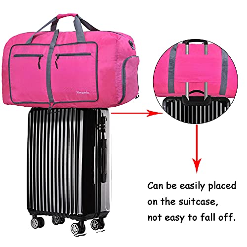 Image of Woogwin Travel Duffel Bag Large Foldable Waterproof Overnight Bag for Beach Swim Bags Pool Sports Gym