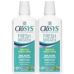 CloSYS Sensitive Mouthwash, 32 Ounce, 2 Count, Gentle Mint, Alcohol Free, Dye Free, pH Balanced, Helps Soothe Mouth Sensitivity, Fights Bad Breath