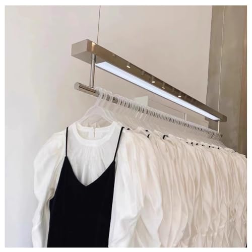 Portant à vêtements pour magasins de vêtements en acier inoxydable réglable