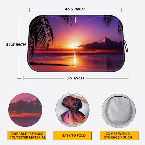 Levotiyer HLJQHRLDZYT Car Windshield Sun Shade - Reflector Sunshade Offers Ultimate Protection thumb #3
