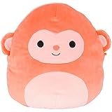 Squishmallow Official Kellytoy Plush Wildlife Zoo Squad Squishy Soft Plush Toy Animals (Orange, Elton Monkey, 8 Inch)