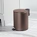 mDesign Papelera de baño Redonda – Contenedor de residuos de Metal con...