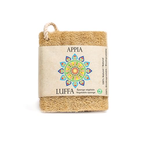 Éponge en luffa bio de 15,2 cm naturelle et biodégradable pour le soin du corps