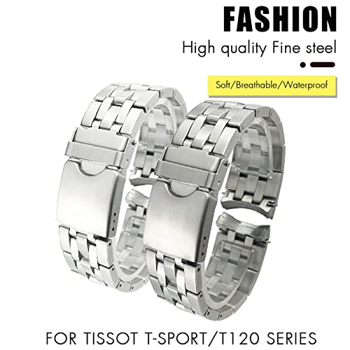 Bracelet Tissot T120 Seastar en acier inoxydable massif SCRUBY de 21mm