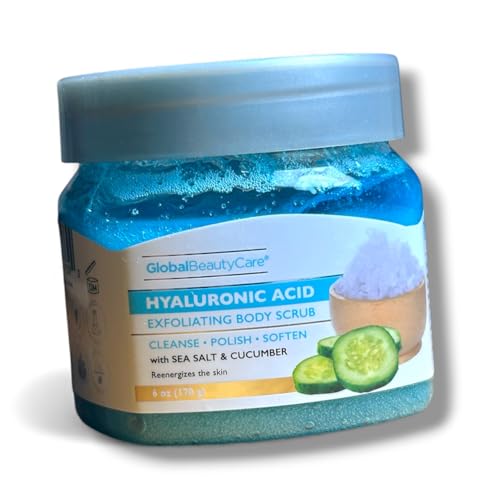 Global Beauty Care Hyaluronic Acid Exfoliating Body Scrub, 6 Ounce (Pack of 1)