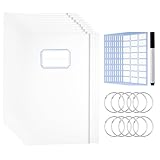 Yoption 240 Pcs Embroidery Floss Cross Stitch Bag Organizer, 240 Blank Stickers, 2 Rings and 1 Marker, DIY Craft Embroidery Sewing Storage
