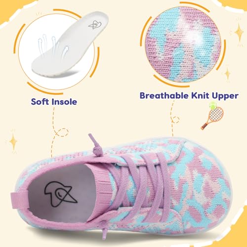 Image of LeIsfIt Toddler Shoes Girls Boys Wide Shoes Kids Zero Drop Minimalist Sneakers Barefoot Slip on Tennis Sneakers