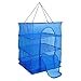 rete da pesca 3 strati di nylon da pesca Rete Rete pieghevole Hanging Asciugare Secco Rack piatti di verdure netti Dehydrator Pesce Mesh 40 x 40 x 65 centimetri-40x40x65cm Rezzaglio da Pesca
