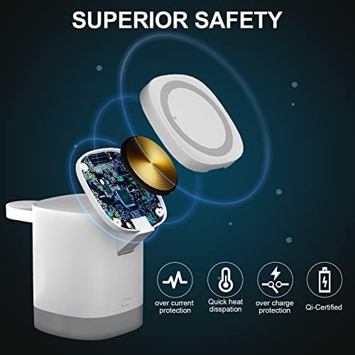 3 in 1 Magnetic Wireless Charger, Mag-Safe Charger 18W Fast Charging for iPhone 14/13/12 Pro Max/Pro/Mini, Wireless Charging Station for AirPods Pro 2/Pro/3/2, iWatch Ultra/8/7/SE (with QC3.0 Adapter)