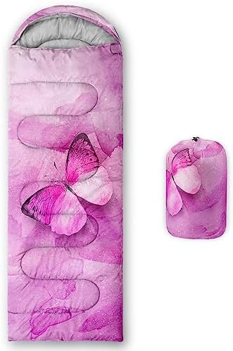 QOOMO Camping Sleeping Bags,3 Season Warm & Cool Weather,Lightweight,Waterproof Sleeping Bags for Adults & Kids,Traveling,and Outdoors,Camping Gear Equipment