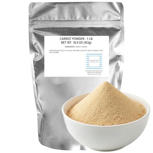 Carrot Powder, 1 Pound Resealable Bag, Hampton Distribution