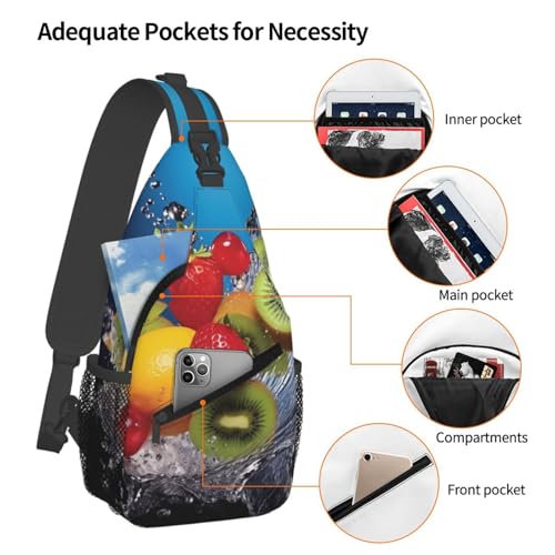 Bolso cruzado Water fruits para trekking y viaje miniatura 4