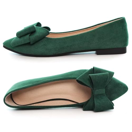 Image of TN TANGNEST Women Fashion Bowknot Flats Comfort Pointed Toe Dress Shoes